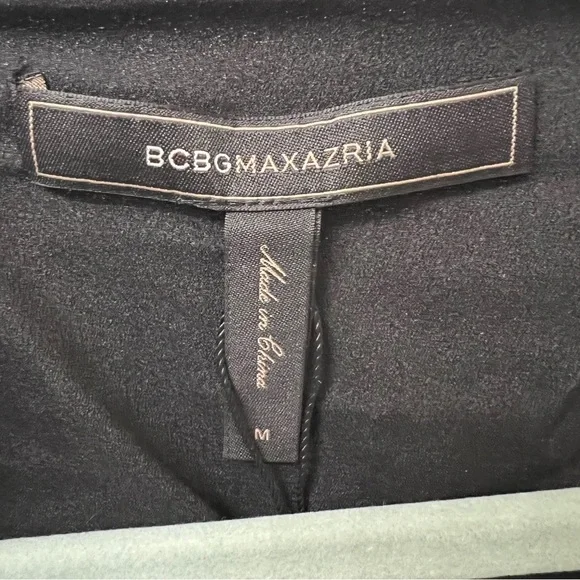 NWT BCBGMAXAZRIA “Alie” Black Dress with Lace V-neck size M - Picture 4 of 5